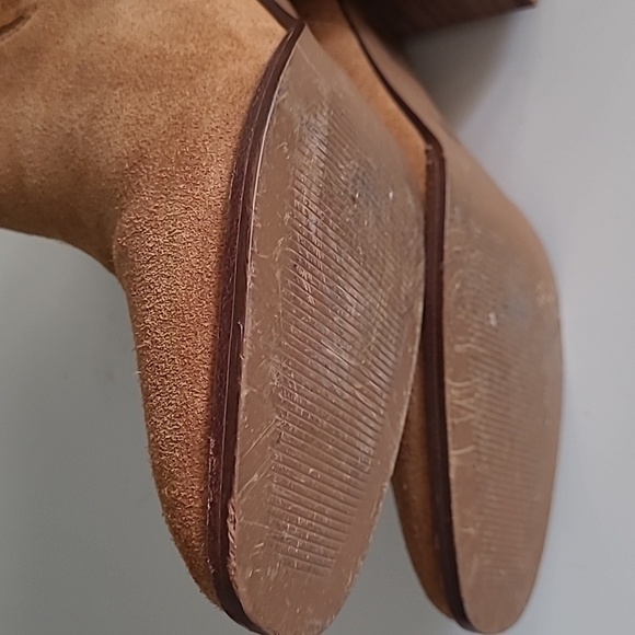 Madewell The Kat Chelsea Suede Chunky Heeled Boot in Chestnut Brown, Size 7.5 - Picture 8 of 16
